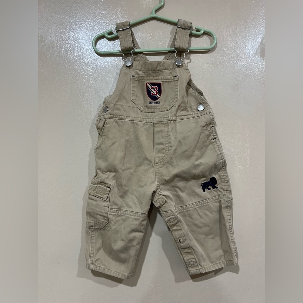 OshKosh B'gosh Tan Overalls Classic Bib Design